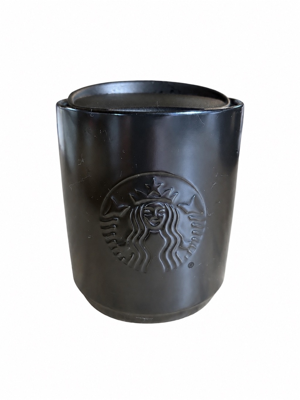 Starbucks 2022 Black Ceramic Travel Mug 8 oz with Lid